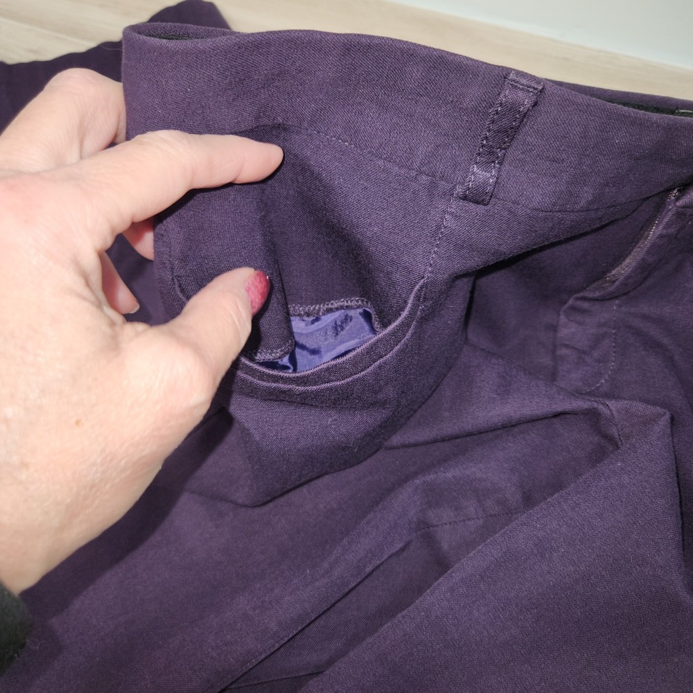 BANANA REPUBLIC Sloan Fit Women Purple(Grape) Ankle Pants Sz 14 Stretch Casual - Picture 9 of 9